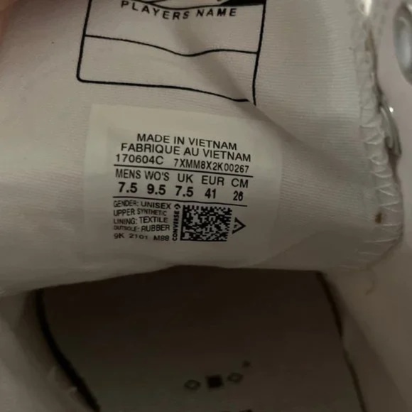 Converse Chuck Taylor All Star 70s Hi Sneakers in White/Iridescent - Picture 8 of 8